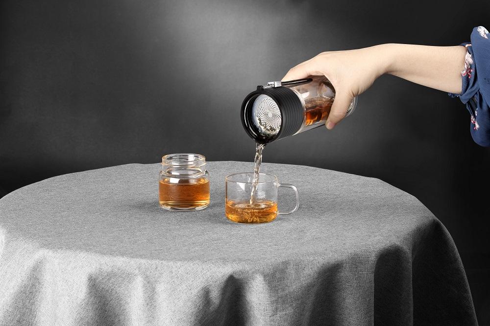 SAMADOYO-Tea Separator, Heat-Resistant Glass Brewing, Tea Filtration, Portable Cup, Outdoor, Travel, Vehicle Water Cup