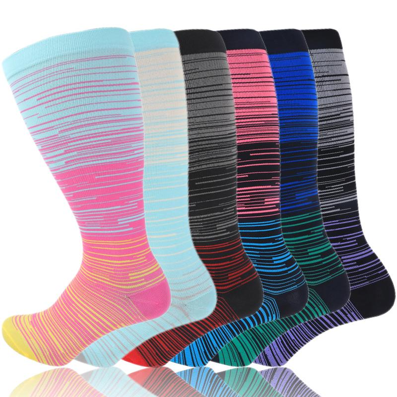 

2XL-7XL Plus Size Compression Socks for Women Men 20-30 mmHg Wide Calf Extra Large Knee High Flight Sock for Circulation Support 2XL