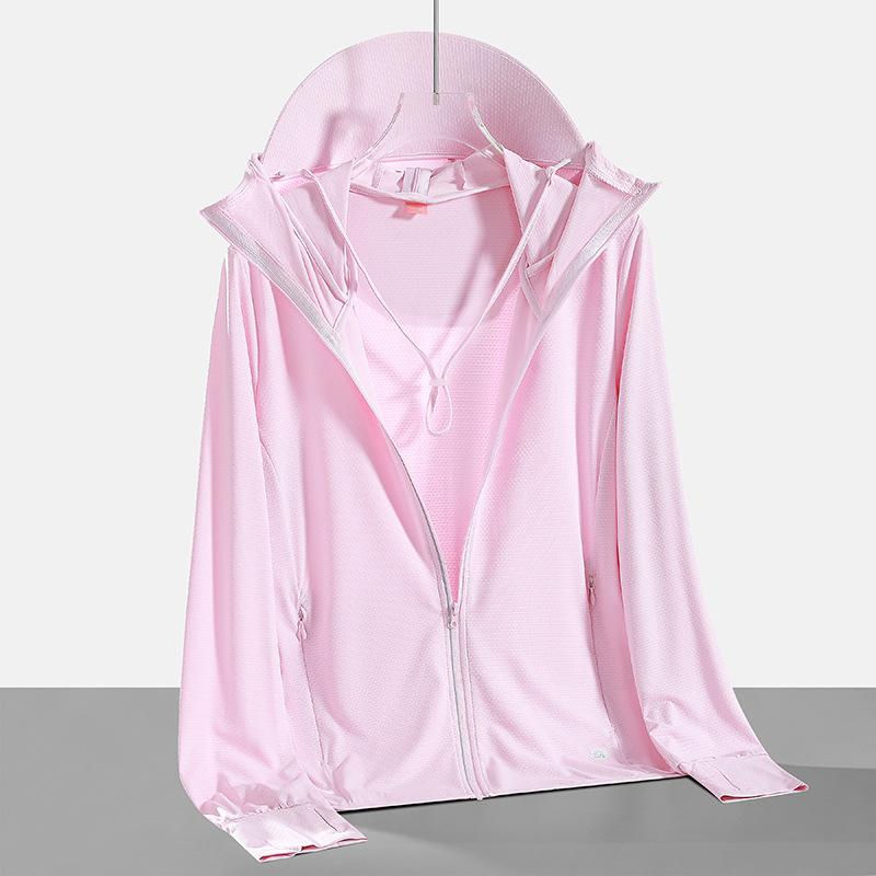Ice-feeling sunscreen clothes men's and women's coats summer thin quick-drying breathable removable large brim UV-proof skin clothes