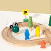 DIY Assembly Children Wooden Train Rail Signal Light Track Accessories Toy  Kindergarten
