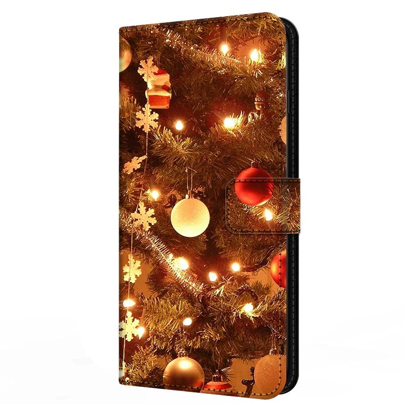 

New Year Cover For Redmi POCO F7 Flip Leather Case Book Wallet Christmas Protective Capa For Xiaomi Redmi Turbo 4 Pro 5G Coque Redmi POCO F7