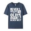 Alter Mann Mit Einem Schwarzen Gürtel Karate Taekwondo Mma Grafik T-Shirts 100% Baumwolle Modisches und Trendiges T-Shirt Herren T-Shirts