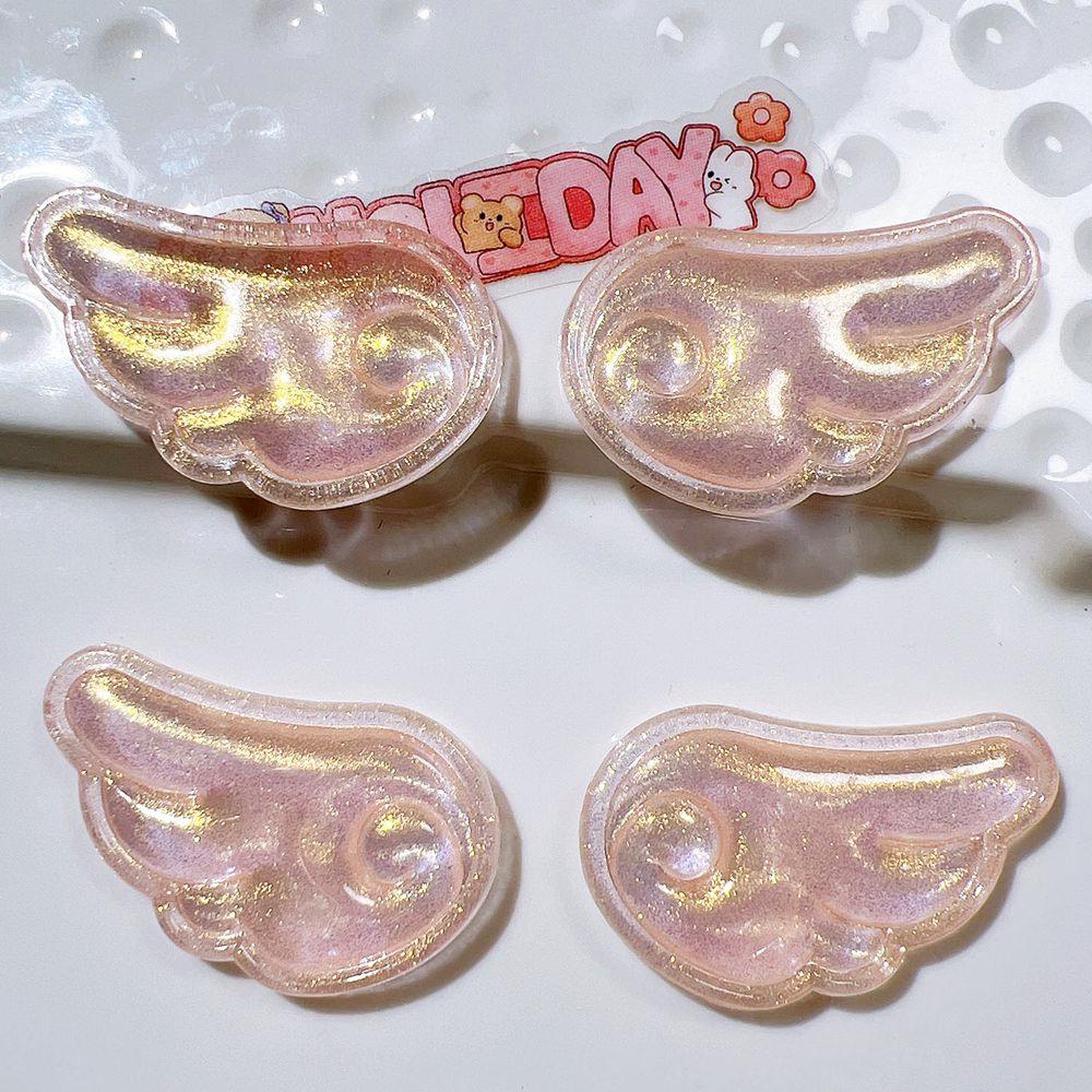 

10Pcs New Cute Colorful Shining Pearl Angel Wings Collection Flat Back Ornament Jewelry Bows Accessories