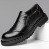 Herren Echt Rindsleder Schuhe Business Casual Schuhe mit dreifach genähten Sohlen für Männer mittleren und höheren Alters