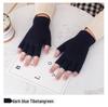 Unisex Wool Half-Finger Gloves for Autumn/Winter - Knitted Fingerless Gloves for Cycling & Typing