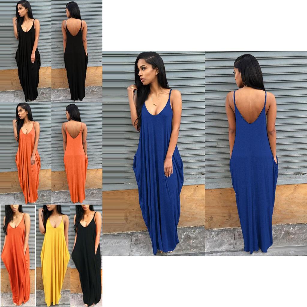 Plus Size Women's Boho Long Maxi Dress For Elegant Beach Holiday Parties