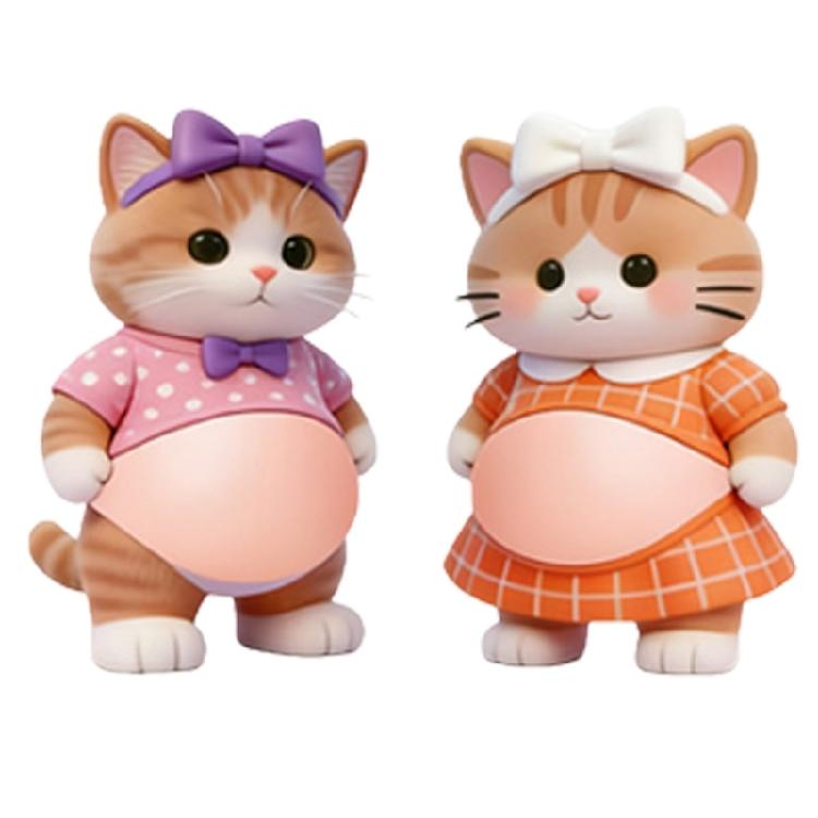 

Pack of 2 Flexible 3D Moggie Door Protectors for Preventing Wall Damage and Fun Pressure Relief Desk Ornament Bumpers