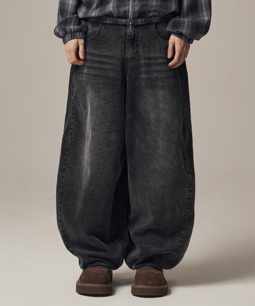 IDWS Viego Corduroy Balloon Pants Black