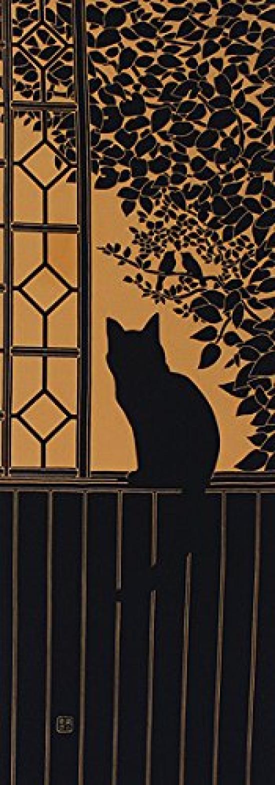 

Some no Anbo Tenugui hand on the Second Tokuoka Made in 35cm x 100cm (Japanese towel) Cat Floor, Orange - Hand-dyed, 100% Cotton, weave, Japan, оранжевый