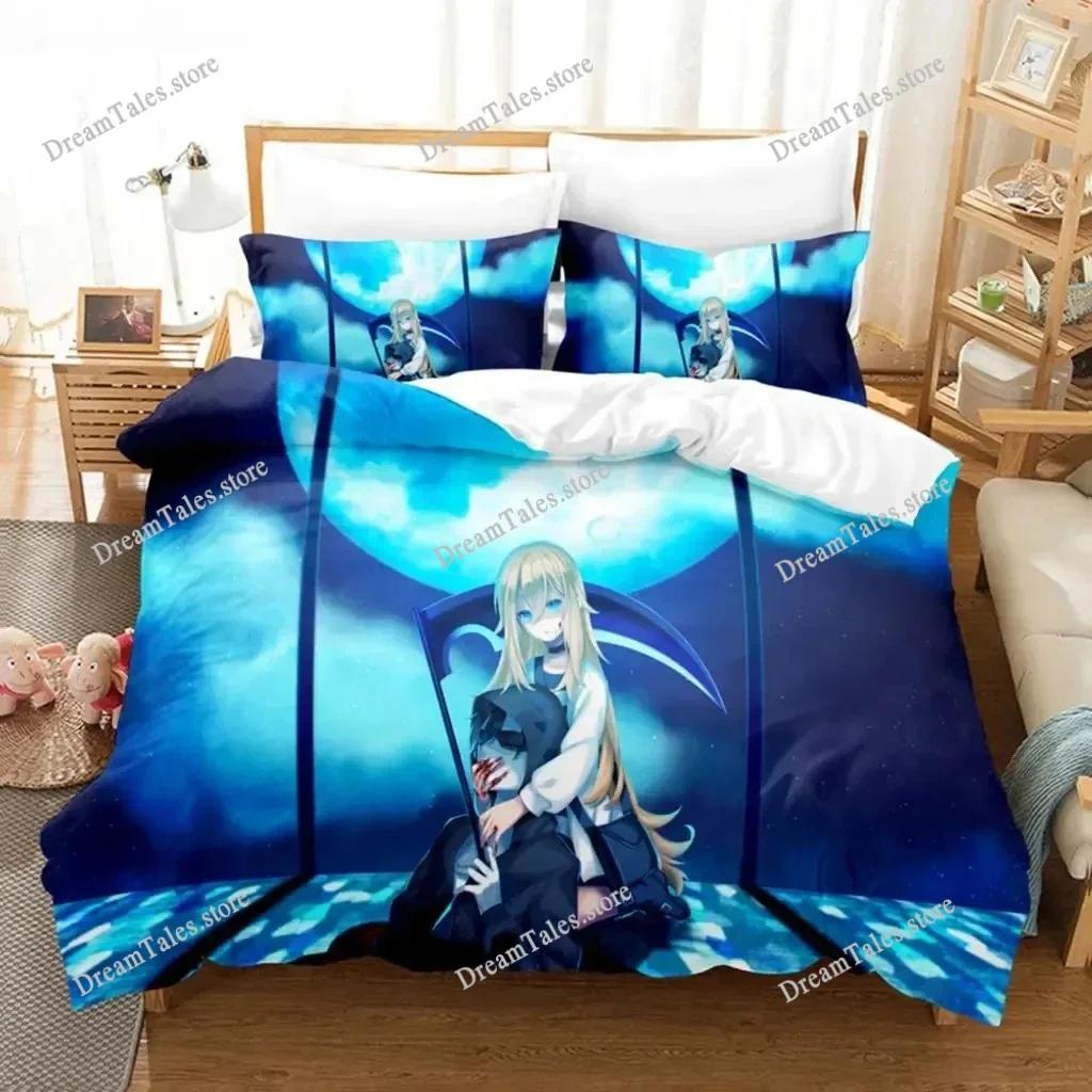 Exquisite 3D Anime Angels of Death Wallpaper Print Bedding Set Duvet Cover Comforter Bed Youth Kids Girls Boys Luxury Gift