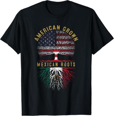 Distressed Tree USA Flag American Grown Mexican Roots T-Shirt Unisex T-Shirt