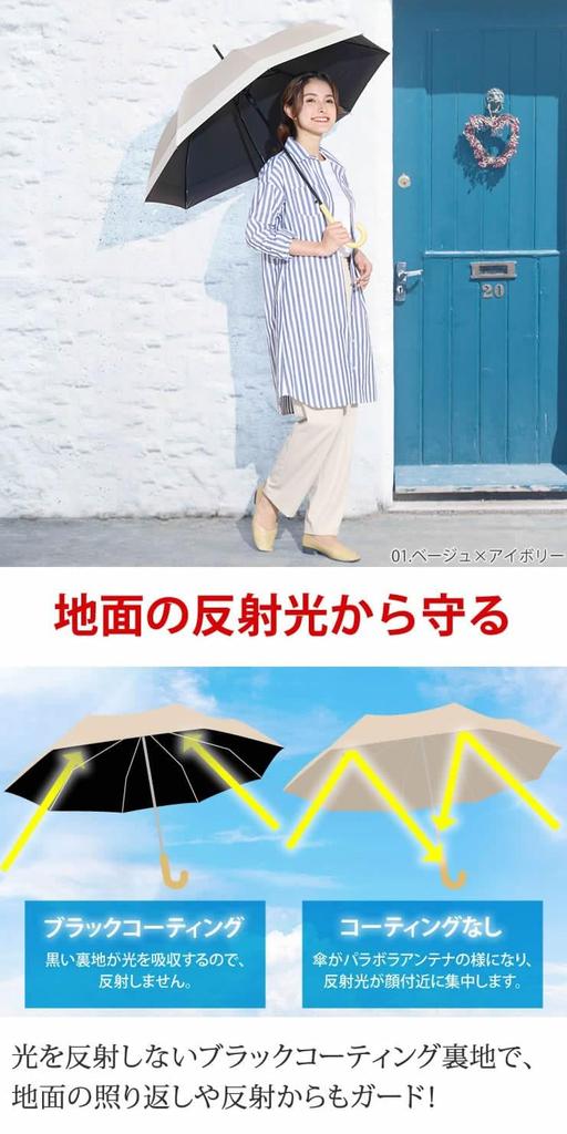 Sun Fully Long Rain and 8 Black Coating Blocks Reflected Heat Shielding down to degrees Teflon Large 102cm [Radweather] Umbrella, Sun-Blocking,