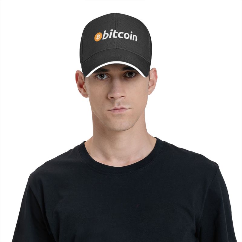 Boné de beisebol personalizado bitcoin, boné de beisebol original, proteção solar, feminino, unissex, ajustável, btc, moedas criptográficas, chapéu do pai, outono