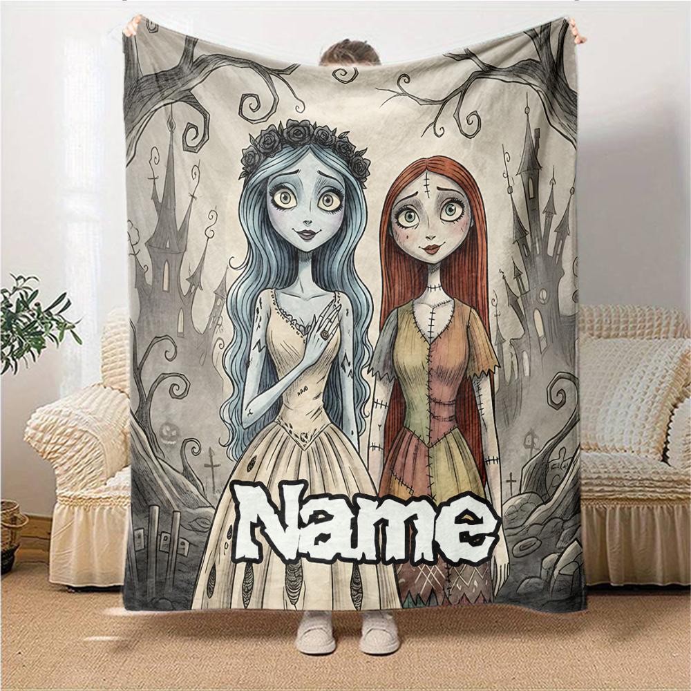 Custom Name Unicorn Pink Flowers Blanket for Couch & Bed, Plush Cozy Fuzzy Blanket Super Soft & Warm Blankets for Fall and Winter. 0908151