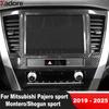 Car Navigation GPS Panel Cover Trim For Mitsubishi Pajero/Montero/Shogun sport -2024 2025 Carbon Fiber Interior Accessories