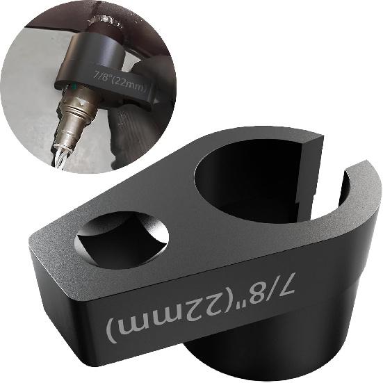 3/8  X 7/8  Oxygen Sensor Socket, 50BV30 Alloy Steel With Black Oxide Finish, 22Mm O2 Sensor Socket, Compatible With O2 Sensor Removal Tool For Easy