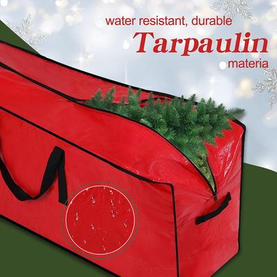 Christmas Tree Storage Bag - Stores 7Foot Artificial Xmas Holiday Tree, Durable Waterproof Material, Zippered Bag, Carry Handles.