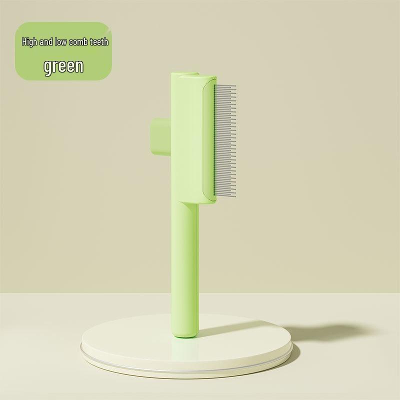 Open Knot Pet Comb: One-Key Loose Hair Removal Brush for Cats & Dogs