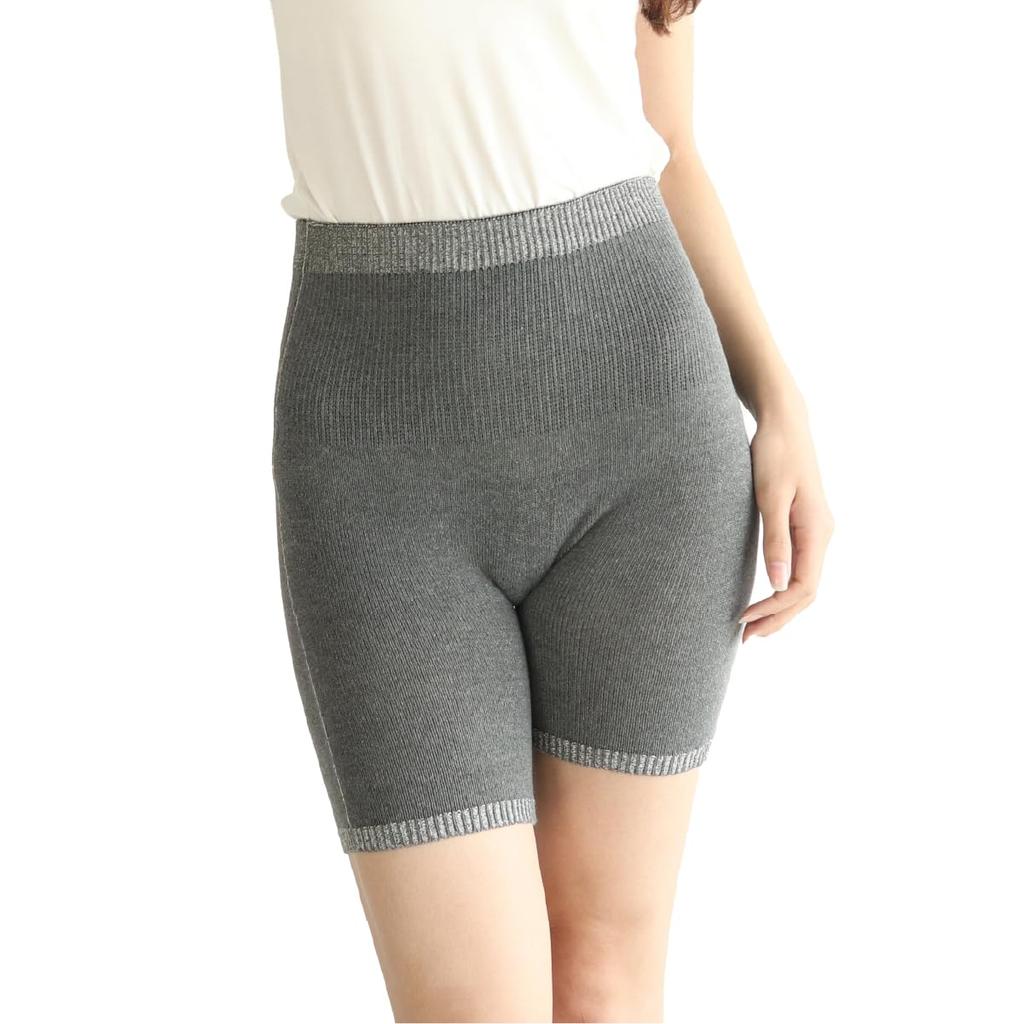 Kinuya Bauchwärmer-Hose mit Seiden-Shorts Geeignet für empfindliche Haut und kaltes Wetter Schwangerschaft Hergestellt in Tinte Größen Damen 100% Futter, Oberschenkellang,