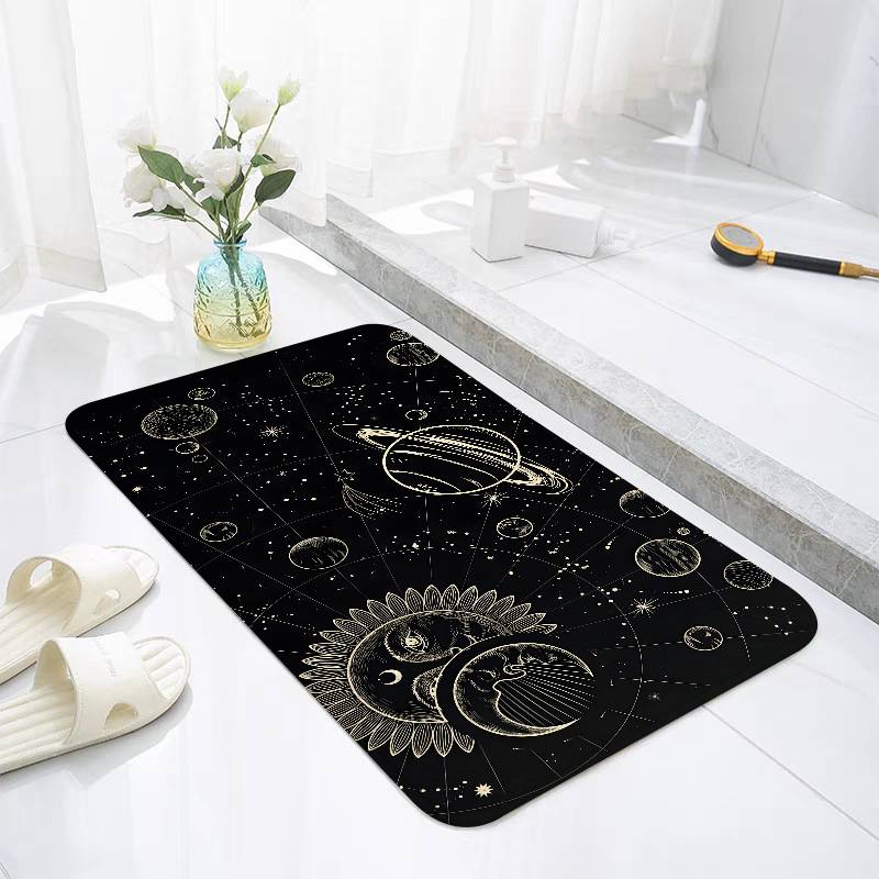 Moon Phases Light Floor Mats Home Laundry Rug Carpet For Living Room Decor Lounge Area Anti-slip Foot Mat Entrance Doormat