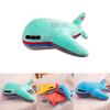 Plush Airplane Toy Soft Crystal Fabric Stuffed Toy Cartoon Airplane Pillow