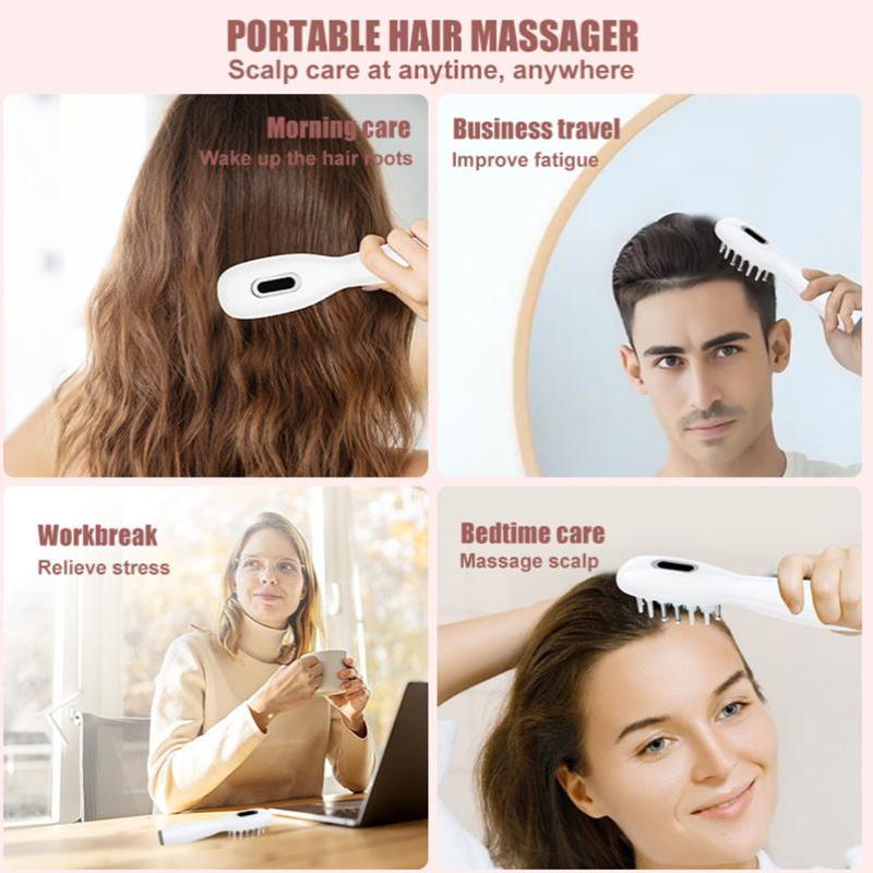 Electric Hair Massage Comb Anti Hair Loss Red Blue Purple Light High Frequency Scalp Care Tool for Home Daily Use