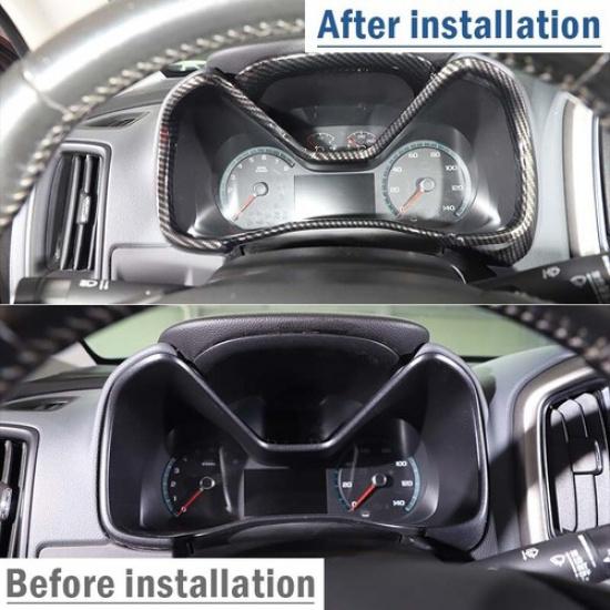 Carbon Fiber Dashboard Trument Box Cover Trim Bezels for Chevy Colorado 2014+
