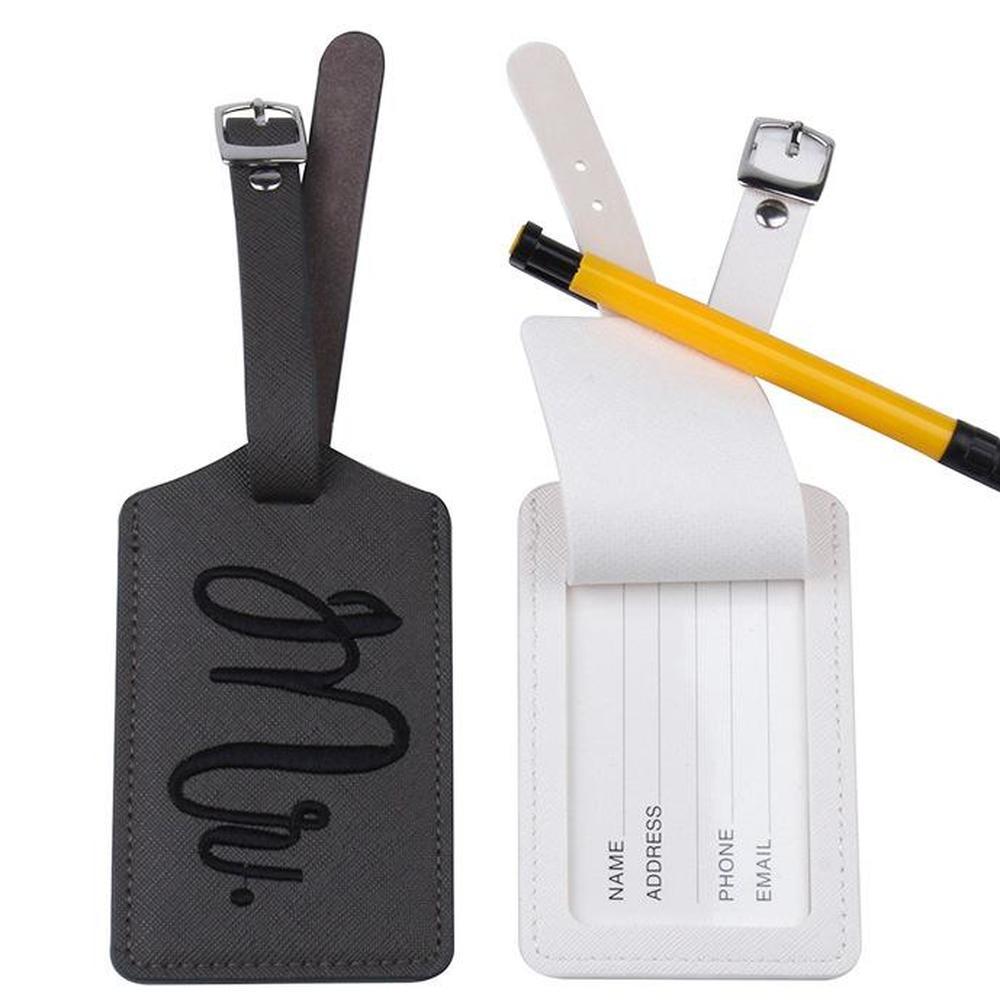 Móda Kufr Visačky na zavazadla Taška Přívěsek Výšivka Mr&Pani Cestovní doplňky Jméno ID Adresa Svatba VIP Pozvánka Štítek