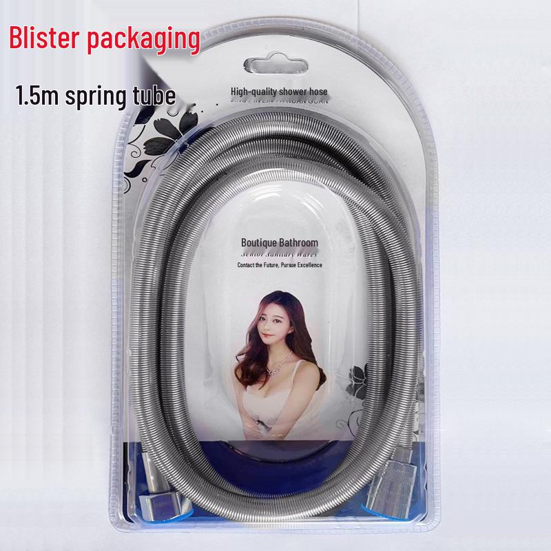 Explosion-Proof Stainless Steel Shower Hose, Electroplated Metal, Available in 1.5M or 2/3M Lengths