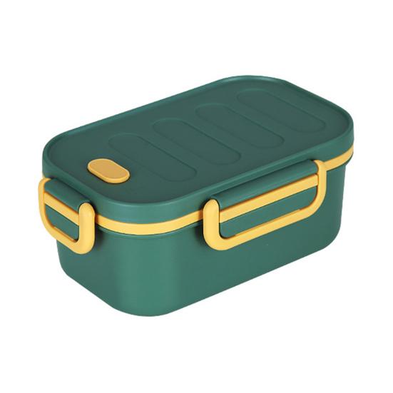 1000 ml Lunchbehälter, doppellagig, auslaufsicher, Kunststoff-Verriegelungsschnalle, Bento-Box, Haushaltsbedarf