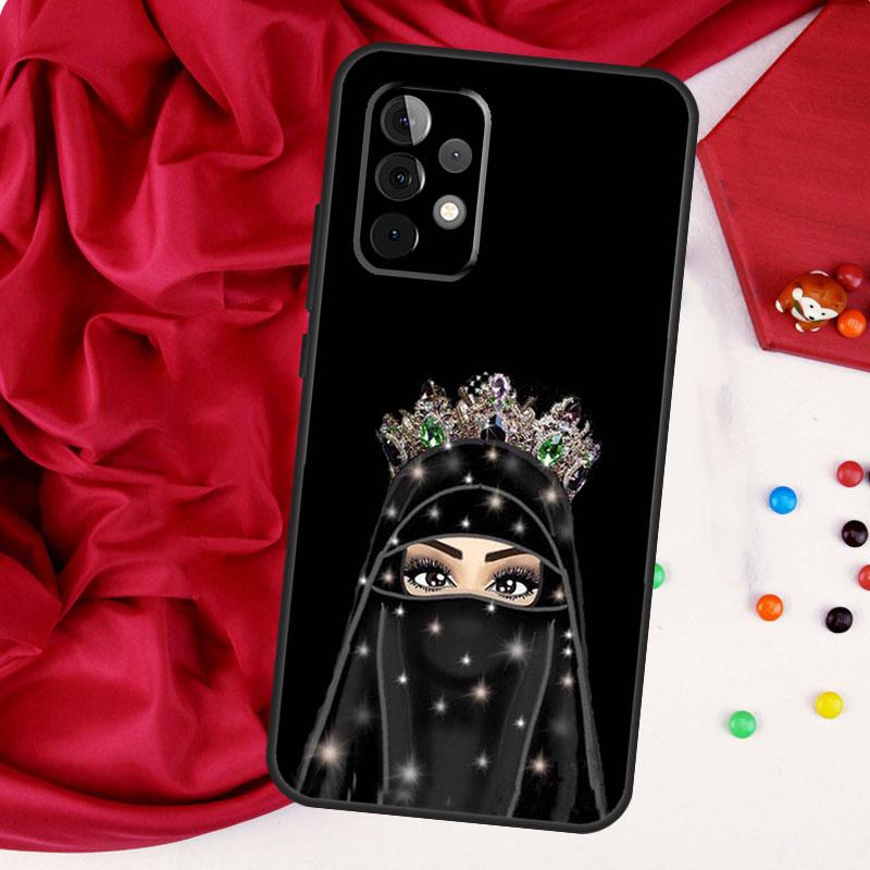 Muslim Islamic Gril Eyes Hijab For Samsung Galaxy A52 A32 A22 A54 A14 A16 A26 A36 A56 A55 A35 A05 A06 A15 A53 A33 A13 Case
