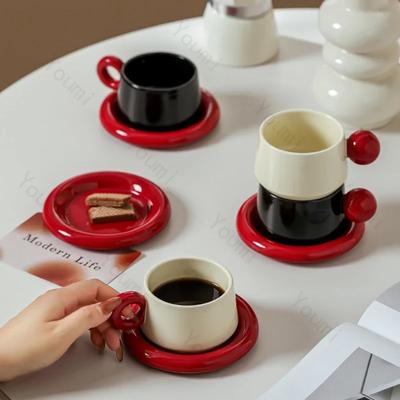 High End Wedding Ceramic Coffee Cups Home Afternoon Tea Cup Set Light Luxury Hotel Breakfast Retro Mugs Holiday Gifts