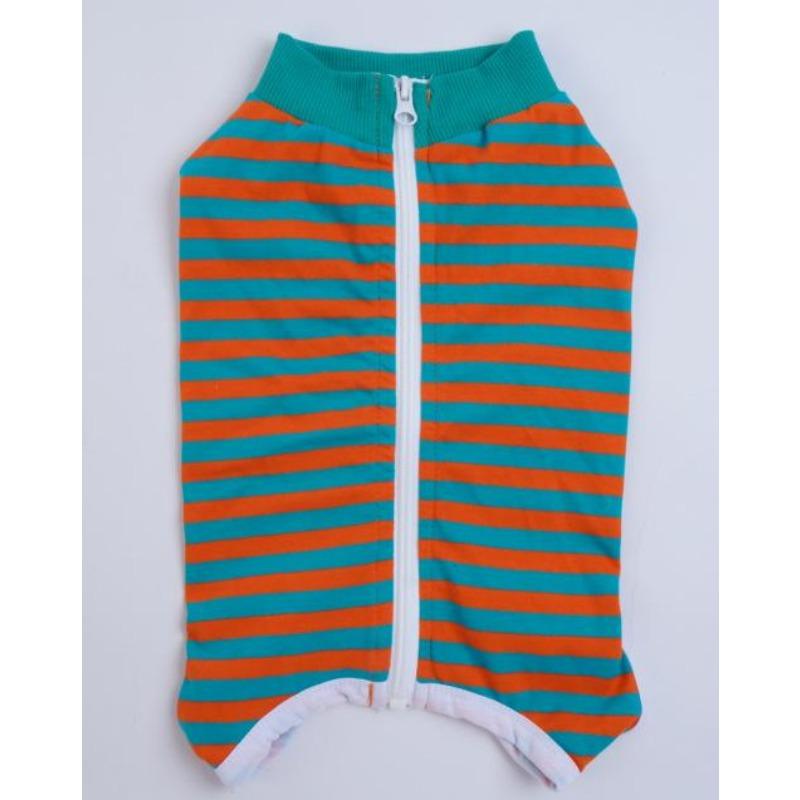 Dog Clothes, Thin Belly Protection Vest, Belly Anti-cool Free Striped Shirt, Back Buttons, Female Dog Sterilization and Weaning