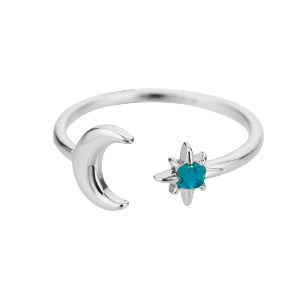 Stainless Steel Sun Star Moon Ring for Women 18K Gold-plated Anti Fading Rings Wedding Golden Jewelry Vacation Accessories Gift
