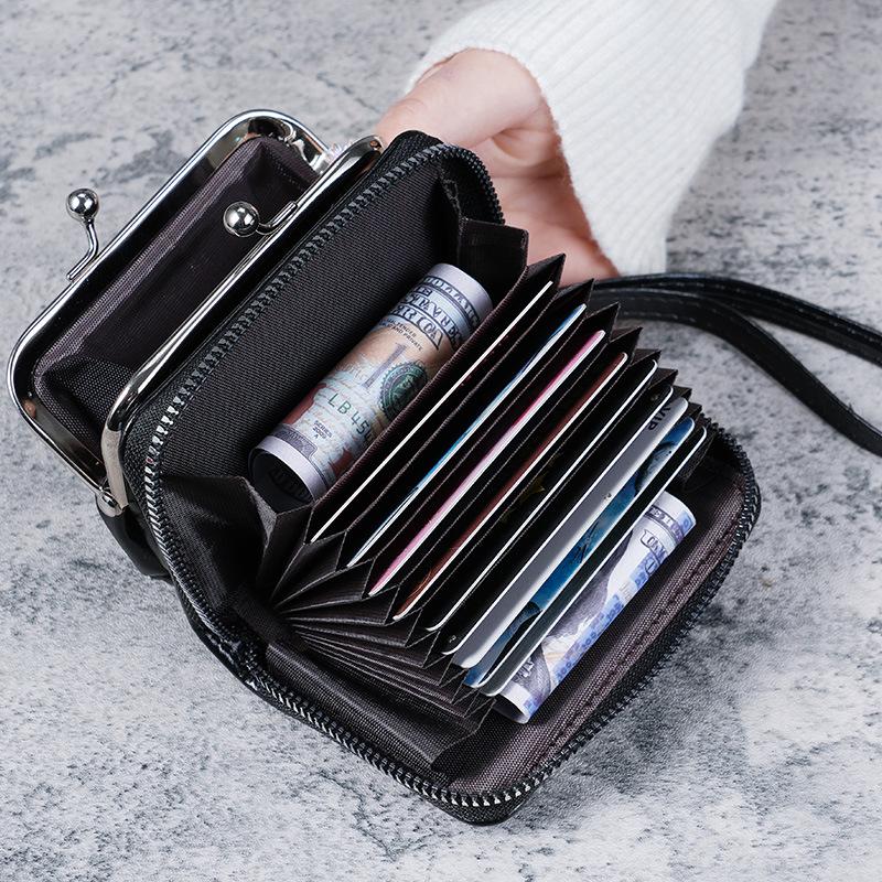 Women's Large Capacity Wristlet Wallet with Card Holder and Money Clip