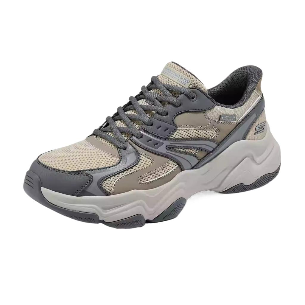 Skechers DLITES Mesh, Artificial Leather Cushioning Breathable Support Low top Chunky Sneakers Men's 118334-DKTP