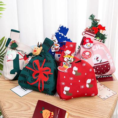Gestrickte Weihnachtssüßigkeiten-Geschenktasche & Handtasche