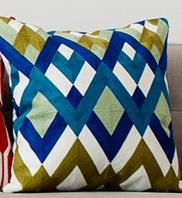 Junwell Bank Kussenhoezen 45 x 45 cm Katoen Borduurwerk Geometrische Cirkels Accent Decoratieve Kussens 45X45CM Without Core