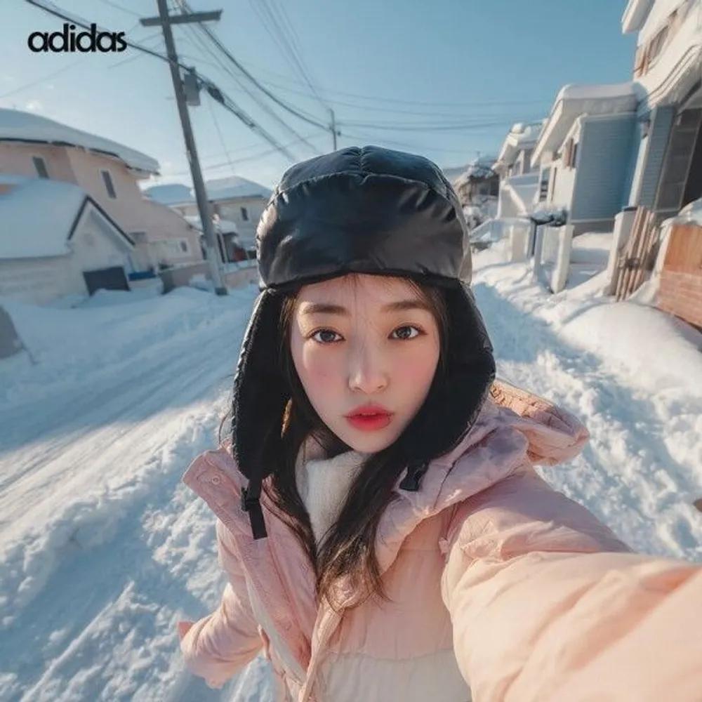 [adidas] Trapper Hat Winter Thermal Hiking Camping Padded Hat Chestnut Earflaps IY4603 IY4603