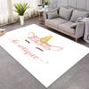 Cute Unicorn Carpet Cartoon Magical Animal Indoor Floor Mat Colourful Floral Area Rug for Kids Girls Living Room Decor Doormat