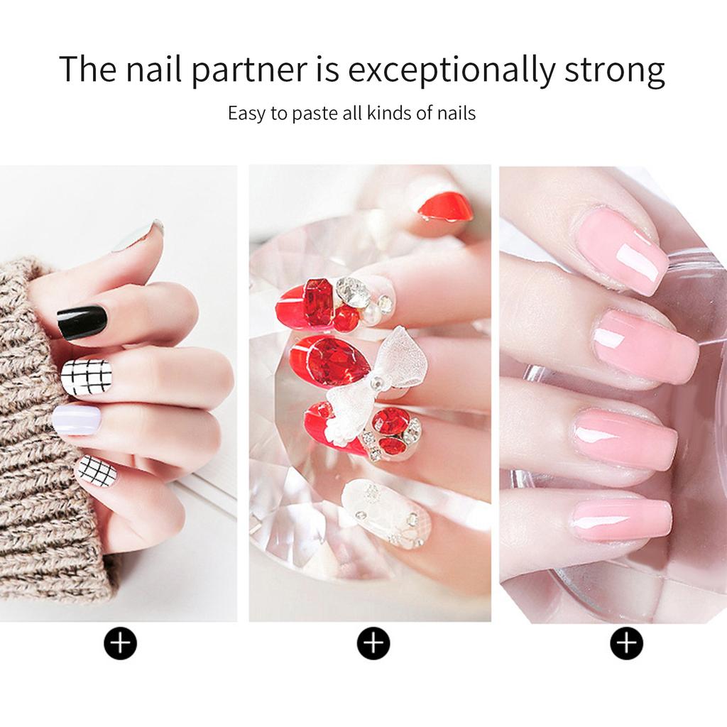 24pcs sheet Waterproof Double Sided Fake Nail Glue Sticker Transparent Gel Nail Tape