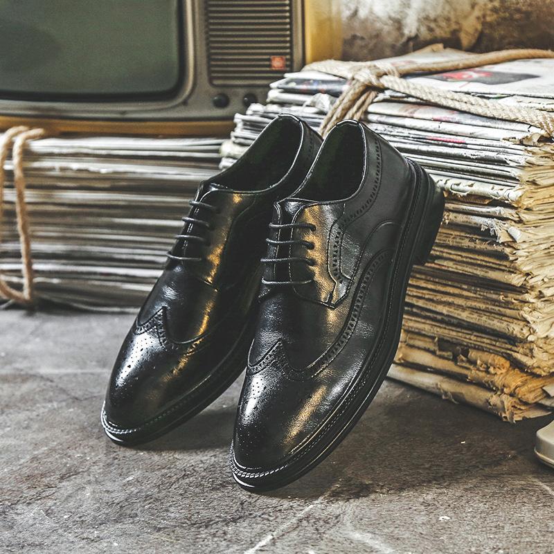 Summer Brock Men'S Shoes Korean British Leather Shoes Men'S Casual Business Dress Wedding Shoes 6151-J