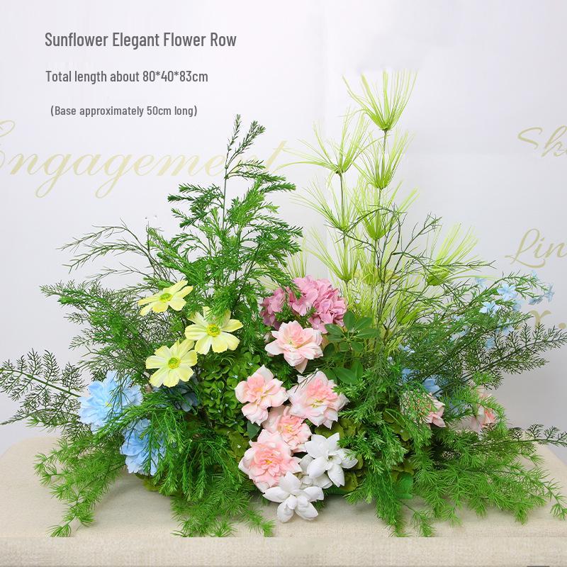 Mori Style Artificial Wedding Floral Aisle Decoration
