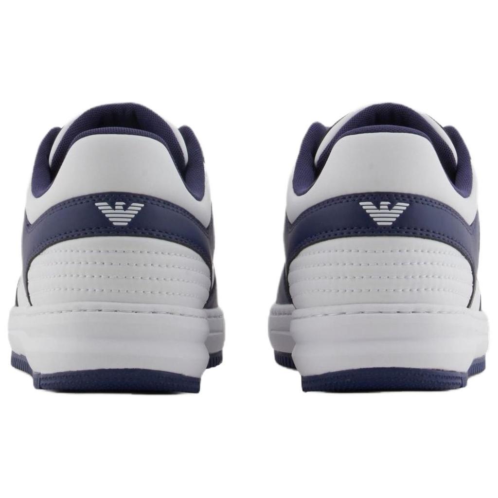 Emporio Armani EA7 Round Toe Lace-Up Low-Top Sneakers Unisex Sneakers Blue X8X189XK404U458