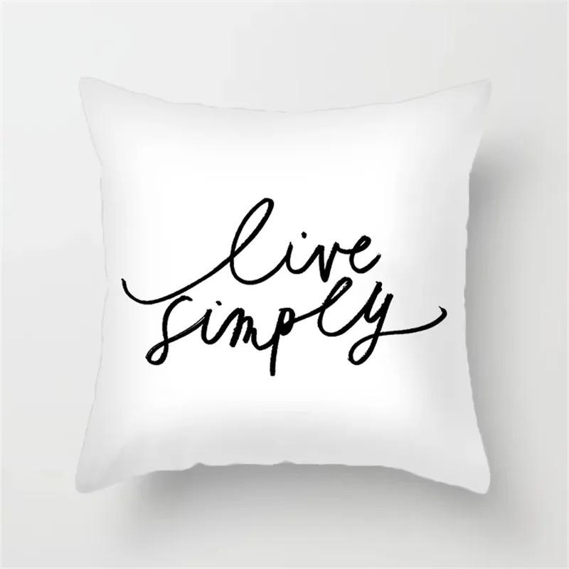 Black Line Decorative Pillowcase Living Room Office Ornaments Home Pillowcase