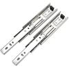 2pcs 5in Metal Drawer Slides 3 Section Ball Bearing Telescopic Drawer Slides Side Mount Full Extension Cabinets Closets Runners Slider Rail