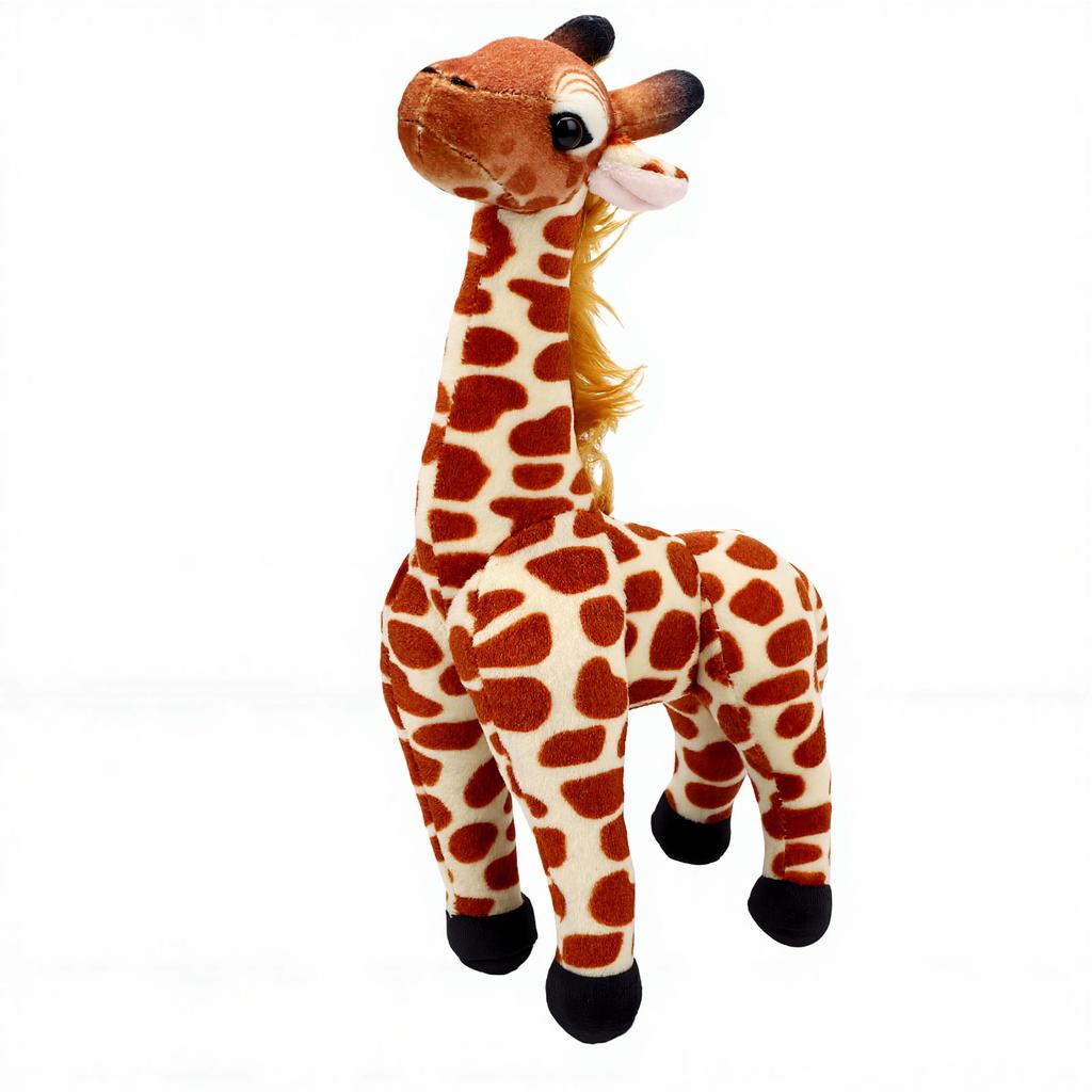 Giraffe Plush Toy Lifelike Details Soft Material Adjustable Pose Stuffed Animal Giraffe for Kids Home Decor Gift 30cm