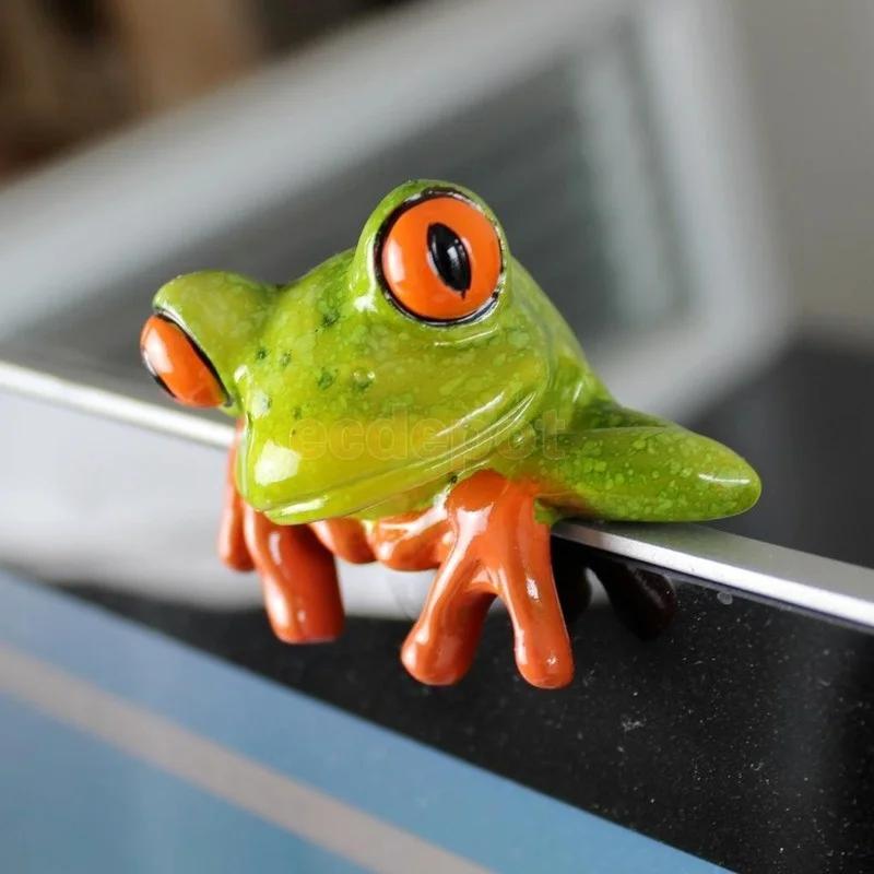 Frog Resin Crafts Computer Accessories Desktop Decoration Creative Animal