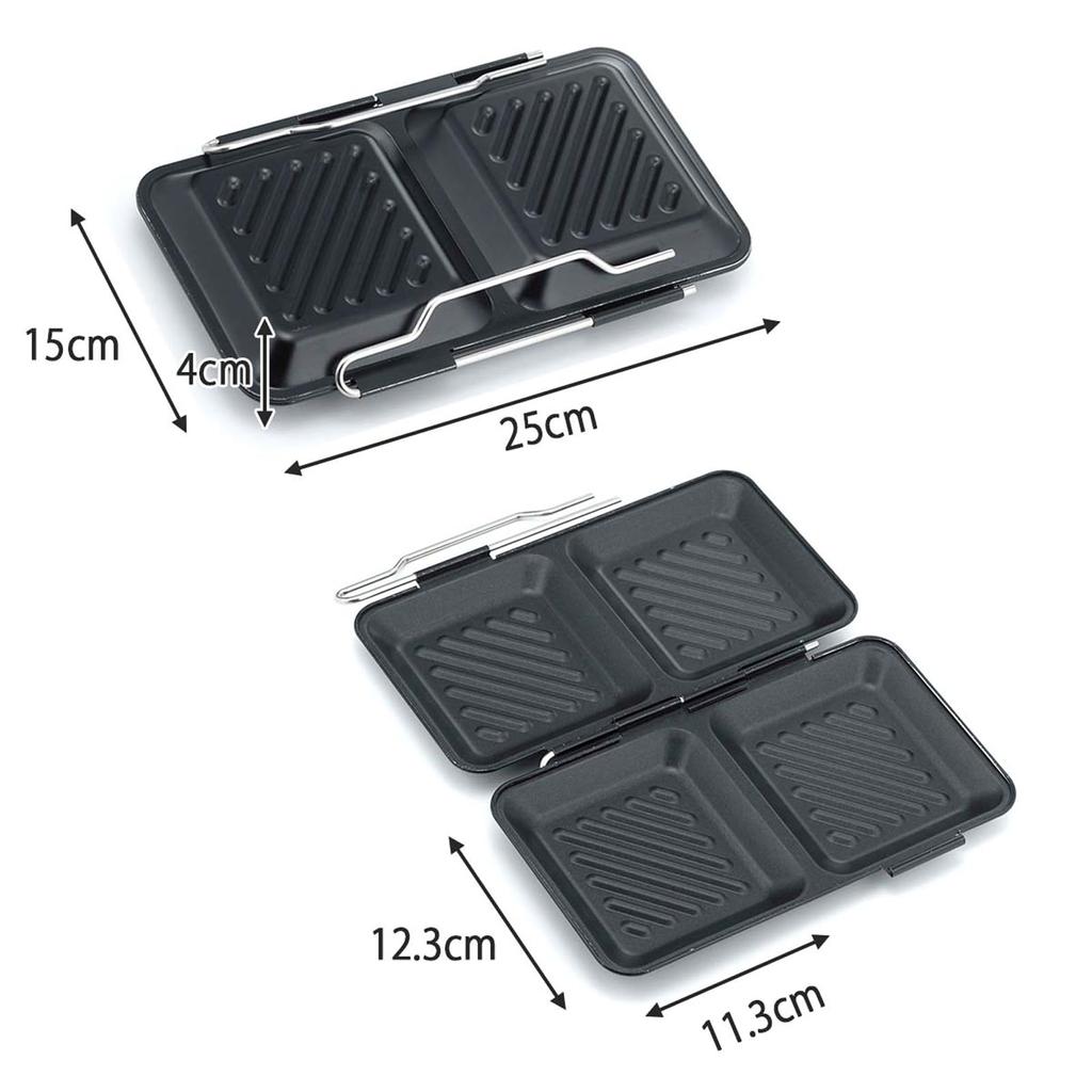 Shimomura Kikaku Hot sandwich maker that can bake two types at once in Fish Toaster Suitable for cutting 6 to 8 slices of Can be grilled up to the Can