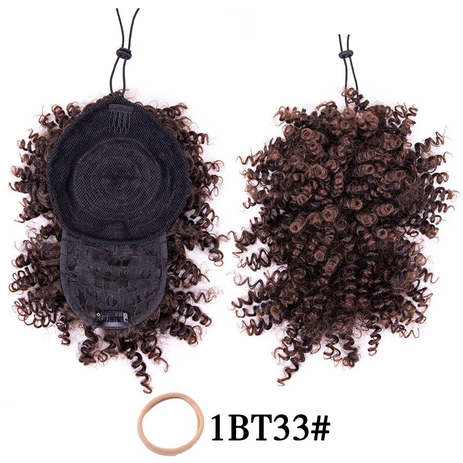 Clip per capelli ricci con frangia finta Pezzo sintetico di estensione dei capelli marrone nero per estensioni dei capelli con frangia di capelli ricci